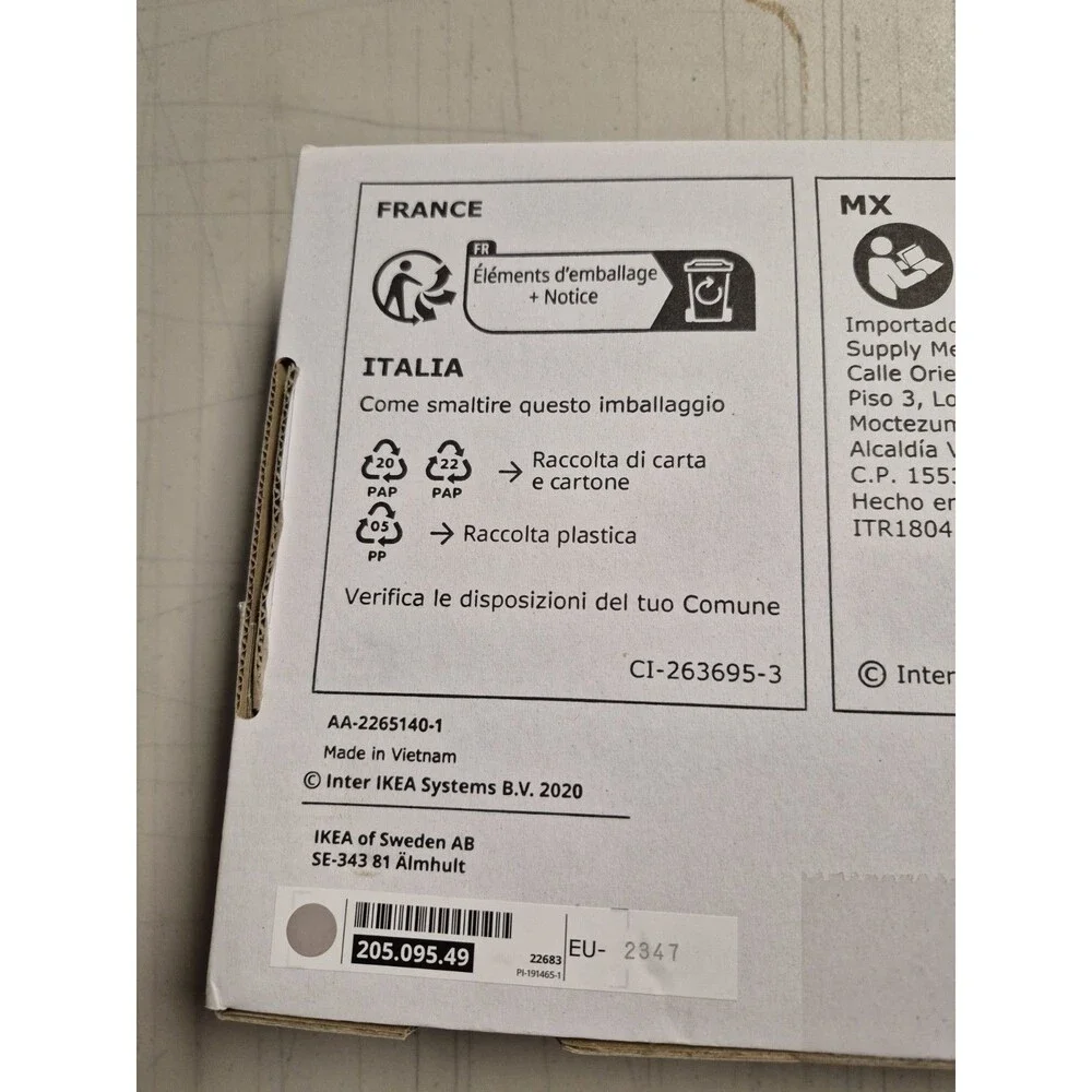 Brand New IKEA SKOTTORP Light Gray Lamp Shade 42 cm (17 